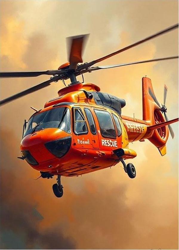 Arama Kurtarma Helikopteri Dekoratif Mdf Tablo - Image 1