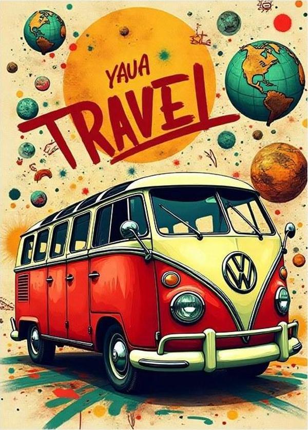 Volkswagen Gezi Posteri Mdf Tablo - Image 1