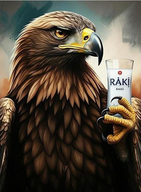 Rakının Kartal Efendisi Mdf Tablo - Image 1