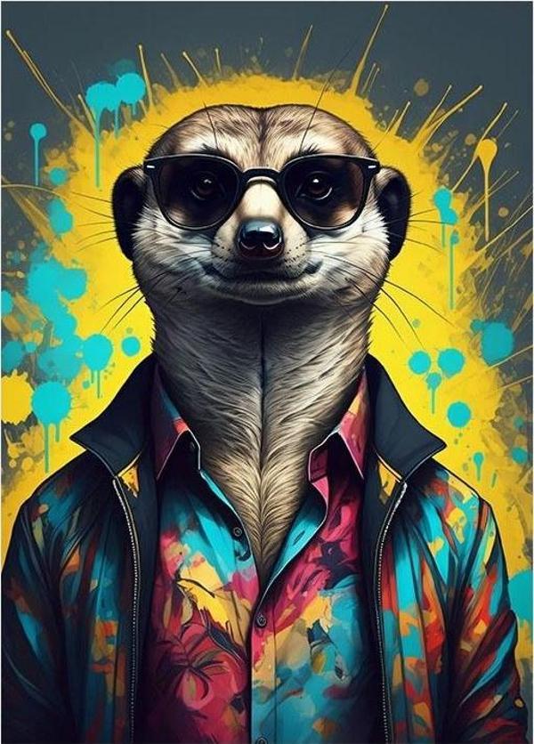 Moda İkonu Lemur Tasarım Ahşap Tablo - Image 1