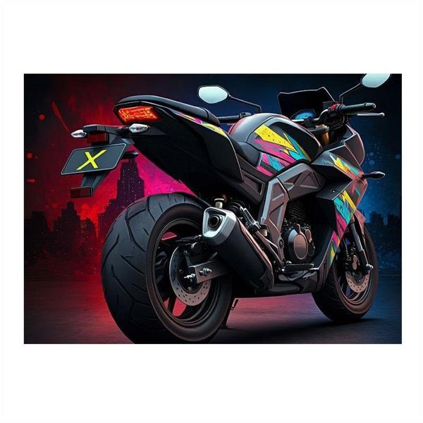 Yarış Motosikleti Modern Ahşap Tablo 50cmX 70cm - Image 1