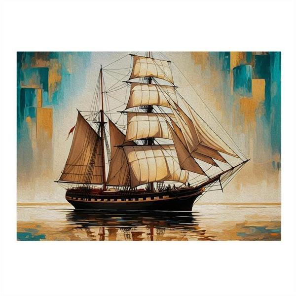Ahşap Yelkenli Gemi Mdf Tablo 25cmX 35cm - Image 1