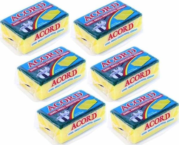Mbb E-Ticaret 6 Adet Jumbo Boy Endüstriyel Çok Amaçlı Bulaşık Süngeri 13X8X4 Cm - Image 1