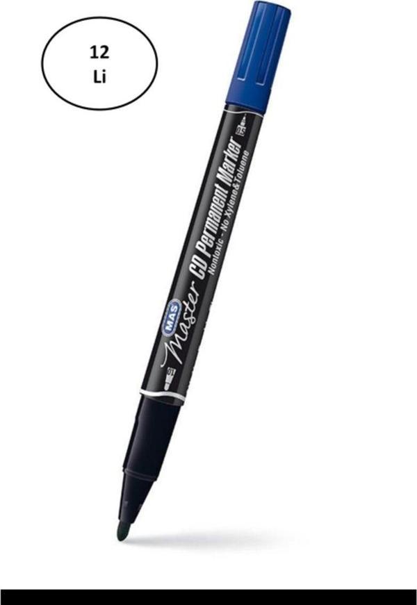 Mbb E-Ticaret 6414 Master Çift Taraflı Permanent Kalem Mavi 12'Li - Image 1