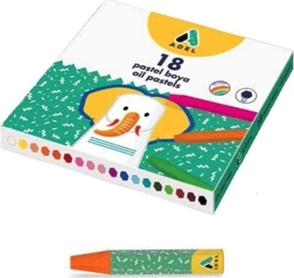 Mbb E-Ticaret Adel Pastel Boya Karton Kutu 18 Renk - Image 1
