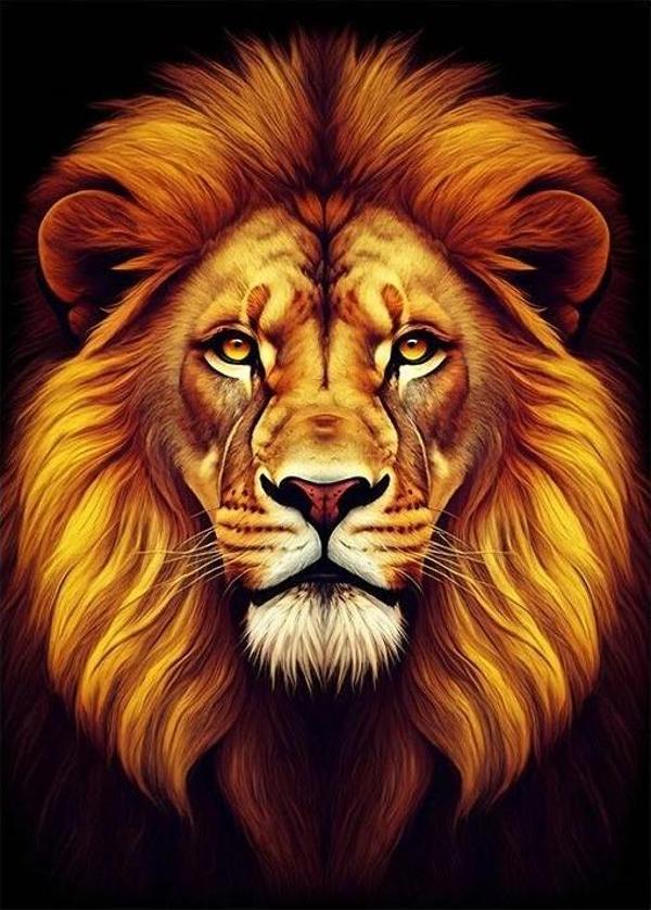 Aslan Portresi Art Mdf Poster - Image 1