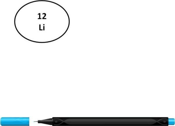 Mbb E-Ticaret Fineliner Kalem 0,4 Mm Karton Kutu Üçgen Açık Mavi 12'Li - Image 1