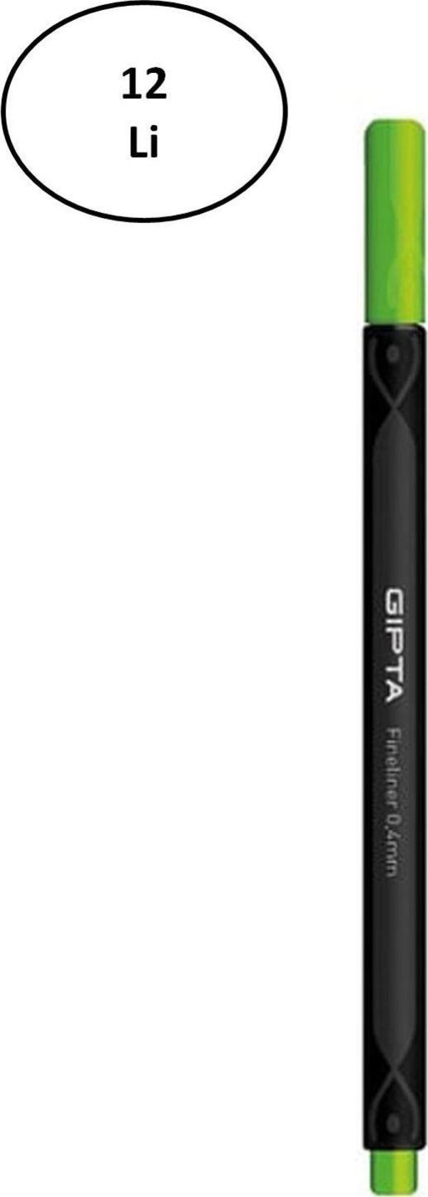 Mbb E-Ticaret Fineliner Kalem 0,4 Mm Karton Kutu Üçgen Yeşil 12'Li - Image 1