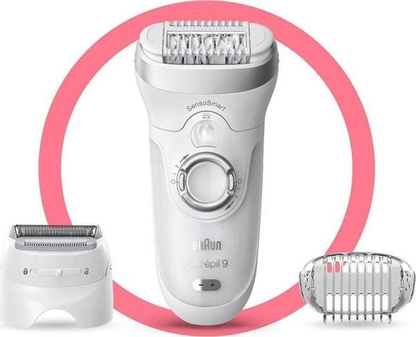 Braun Silk-Épil 9 9705 Sensosmart, Kablosuz, Islak&Kuru, 3 Ek Parçalı, 2'Si 1 Arada Epilatör - Image 1