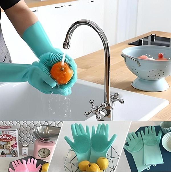 Mbb E-Ticaret Isıya Dayanıklı Pratik Sihirli Silikon Bulaşık Yıkama Eldiveni - Image 1