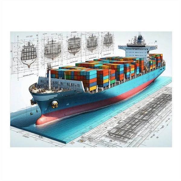 Yük Gemisi Hareket Halinde Model Ahşap Tablo 35cm X50cm - Image 1