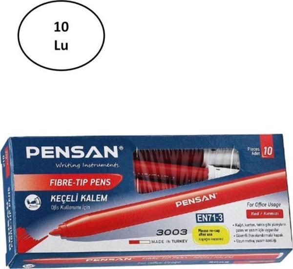 Mbb E-Ticaret Keçeli Kalem Kırmızı 10Lu - Image 1