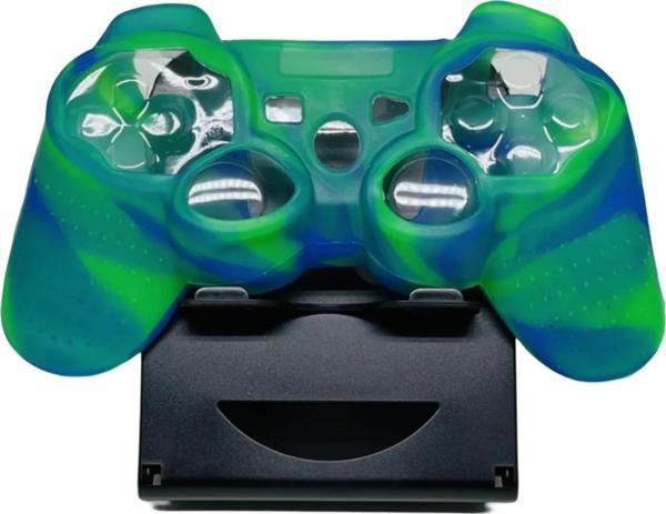 YUES Ps3 Joystick Silikon Kılıf Dualshock Koruyucu Kılıf Desenli Yeşil Mavi - Image 1