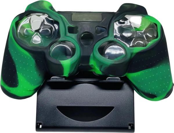 YUES Ps3 Joystick Silikon Kılıf Dualshock Koruyucu Kılıf Desenli Yeşil Siyah - Image 1