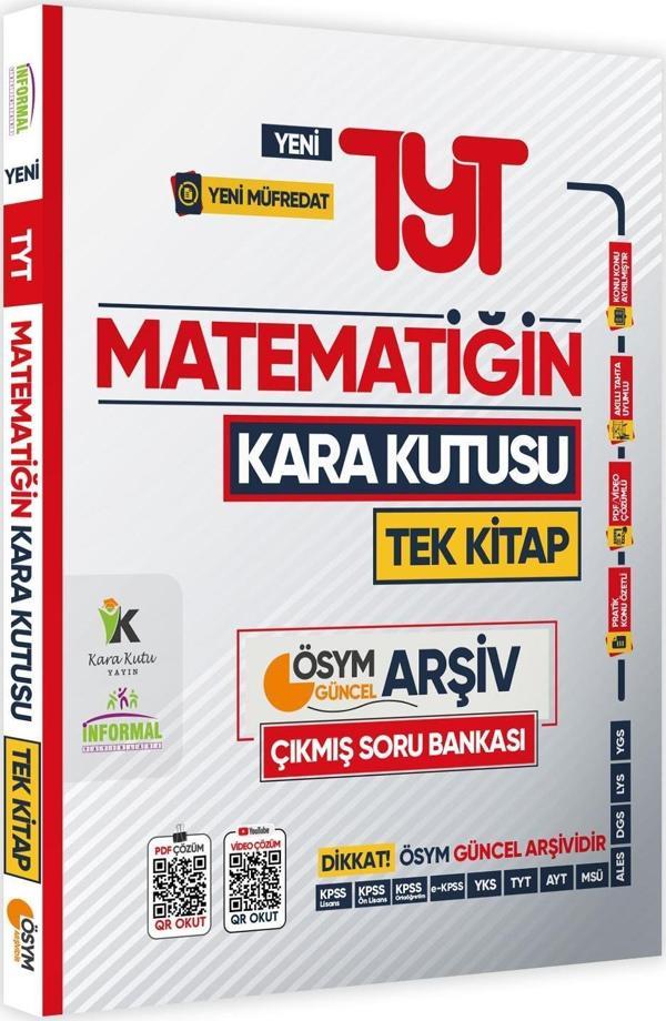 2025 TYT MatematiK Kara Kutu TEK KİTAP ÖSYM Arşiv Çıkmış Soru Bankası Konu Ö. Video/PDF Çözümlü - Karakutu Yayınları - Image 1