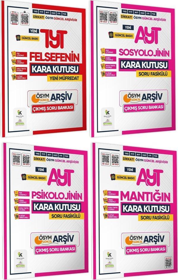 2025 YKS TYT AYT FELSEFE GRUBUNUN Kara Kutusu ÖSYM Çıkmış Soru Bankası 4lü Set Video/PDF Çözümlü - Karakutu Yayınları - Image 1