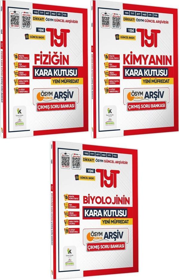 2025 YKS-TYT Fizik Kimya Biyolojinin (FKB) Kara Kutusu Çıkmış Soru Bankası 3lü Set K. Özetli Çözümlü - Karakutu Yayınları - Image 1