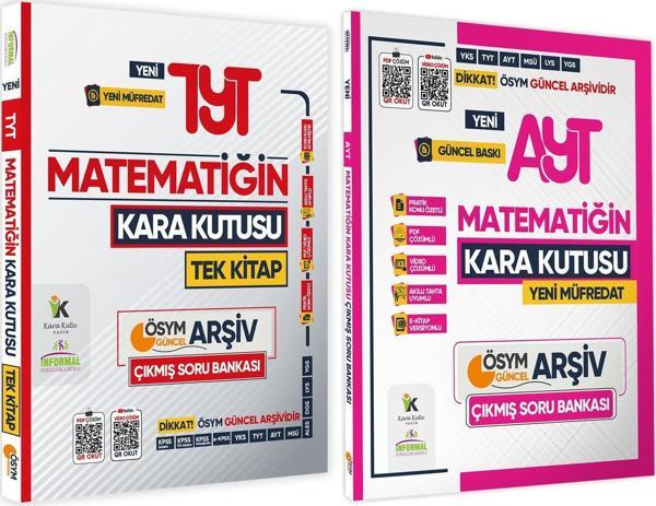 2025 YKS-TYT Matematik TEK Kitap ve AYT Matematiğin Kara Kutusu Çıkmış Soru Bankası 2li Set Çözümlü - Karakutu Yayınları - Image 1
