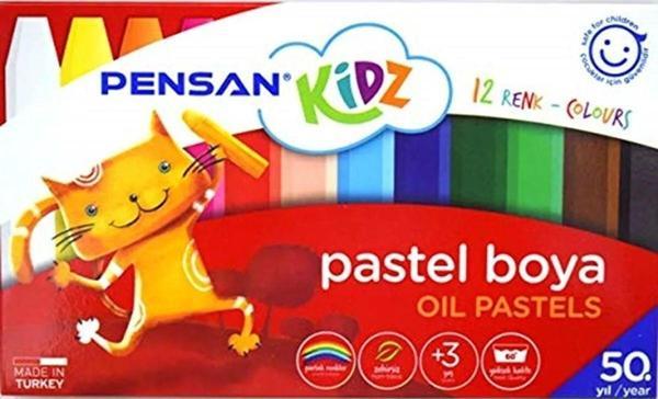 Mbb E-Ticaret Pensan Kidz Pastel Boya 12 Renk - Image 1