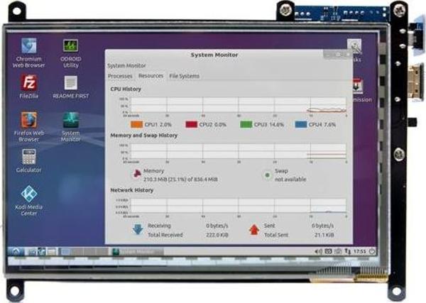 ODROID-VU7 Plus: 7inch 1024 x 600 HDMI Display With Multi-Touch - Image 1