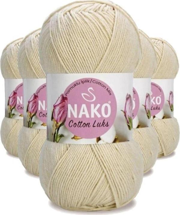 Nako 5 Adet Cotton Lüks Yelek Tunik Kazak Bluz Hırka İpi Yünü Açık Bej 97543 - Image 1