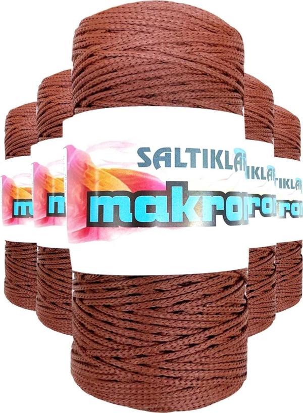Mbb E-Ticaret 5 Adet Polyester Makrome İpi 2060 Taba 100 Gr - Image 1