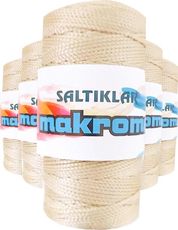 Mbb E-Ticaret 5 Adet Polyester Makrome Ipi 230 Açık Bej 100 Gr - Image 1