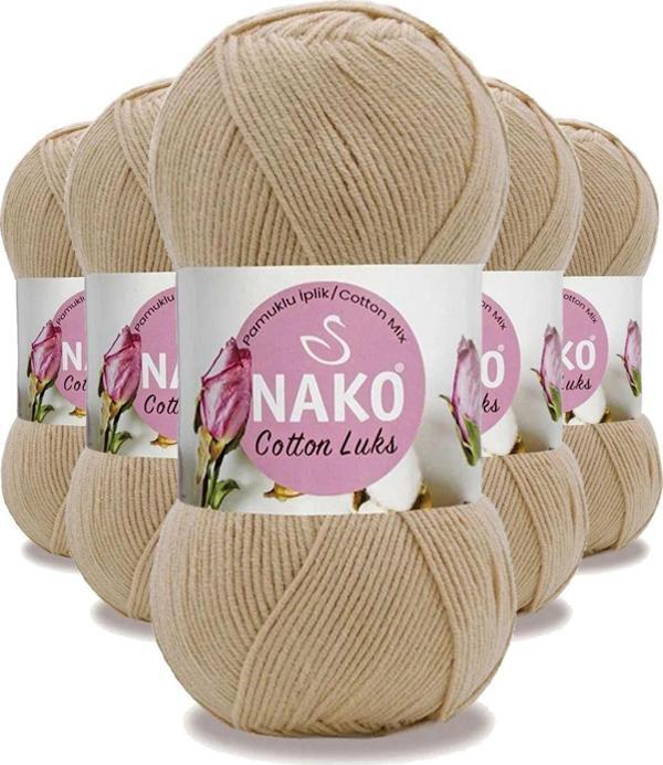 Nako 5 Adet Cotton Lüks Yelek Tunik Kazak Bluz Hırka İpi Yünü Camel 97582 - Image 1