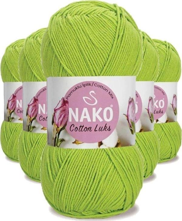 Nako 5 Adet Cotton Lüks Yelek Tunik Kazak Bluz Hırka İpi Yünü Fıstık Yeşili 97567 - Image 1