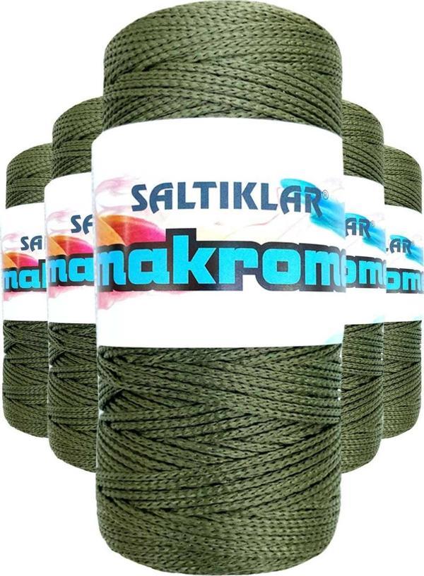Mbb E-Ticaret 5 Adet Polyester Makrome Ipi 2860 Haki Yeşil 100 Gr - Image 1