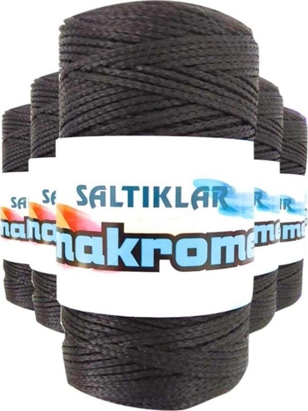 Mbb E-Ticaret 5 Adet Polyester Makrome İpi Syh Siyah 100 Gr - Image 1