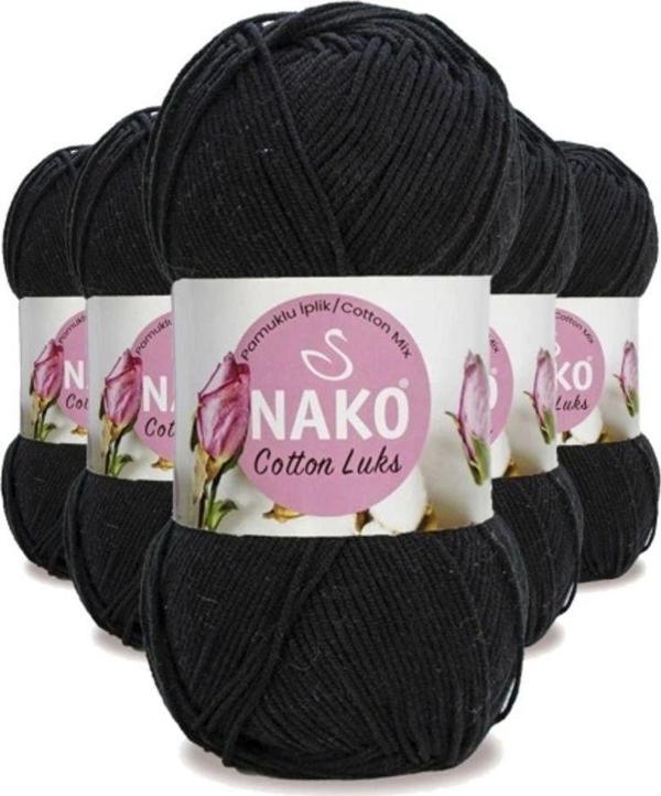 Nako 5 Adet Cotton Lüks Yelek Tunik Kazak Bluz Hırka İpi Yünü Siyah 97568 - Image 1