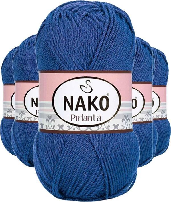 Mbb E-Ticaret 5 Adet Pırlanta Amigurumi El Örgü Ipi Yünü Koyu Mavi 10084 - Image 1