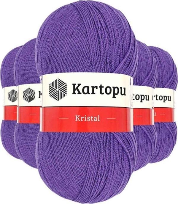 Mbb E-Ticaret 5 Adet Kristal Çift Katlı El Örgü Lif Ipi Açık Mor K703 - Image 1