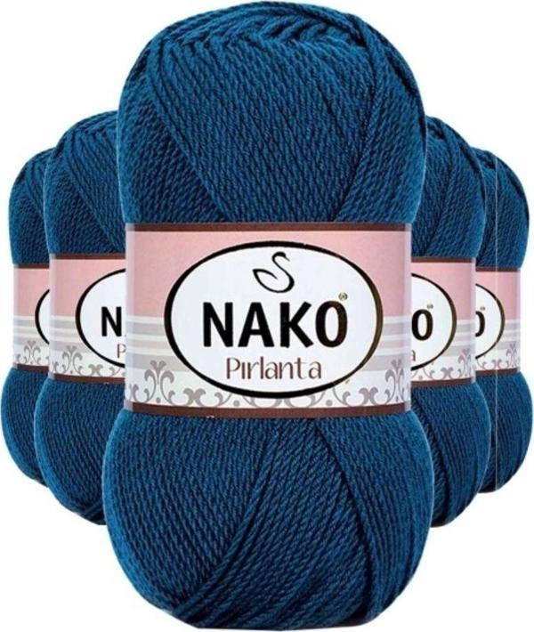 Mbb E-Ticaret 5 Adet Pırlanta Amigurumi El Örgü İpi Yünü Petrol Mavi 10328 - Image 1