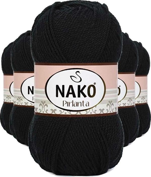 Mbb E-Ticaret 5 Adet Pırlanta Amigurumi El Örgü İpi Yünü Siyah 217 - Image 1
