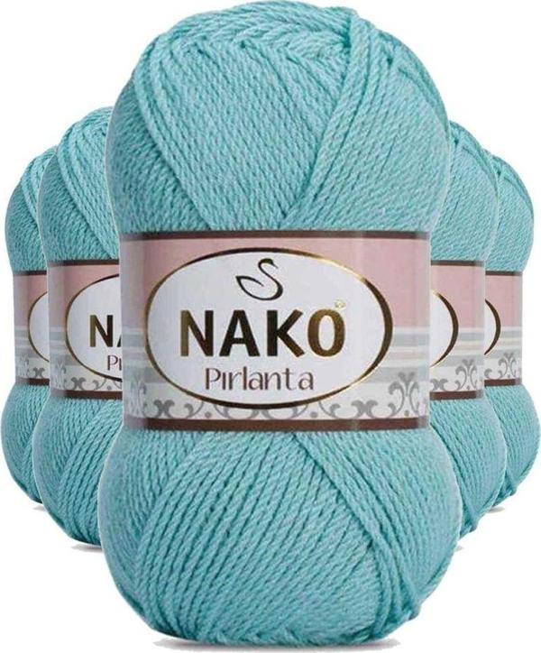 Mbb E-Ticaret 5 Adet Pırlanta Amigurumi El Örgü Ipi Yünü Su Yeşili 1297 - Image 1
