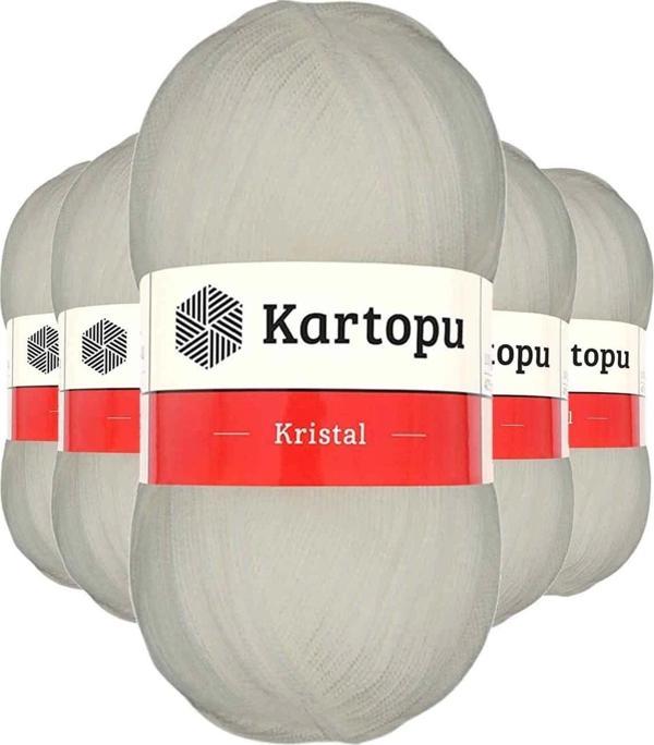 Mbb E-Ticaret 5 Adet Kristal Çift Katlı El Örgü Lif İpi Ekru K013 - Image 1