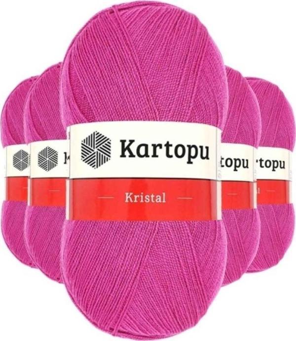 Mbb E-Ticaret 5 Adet Kristal Çift Katlı El Örgü Lif İpi Fuşya K440 - Image 1