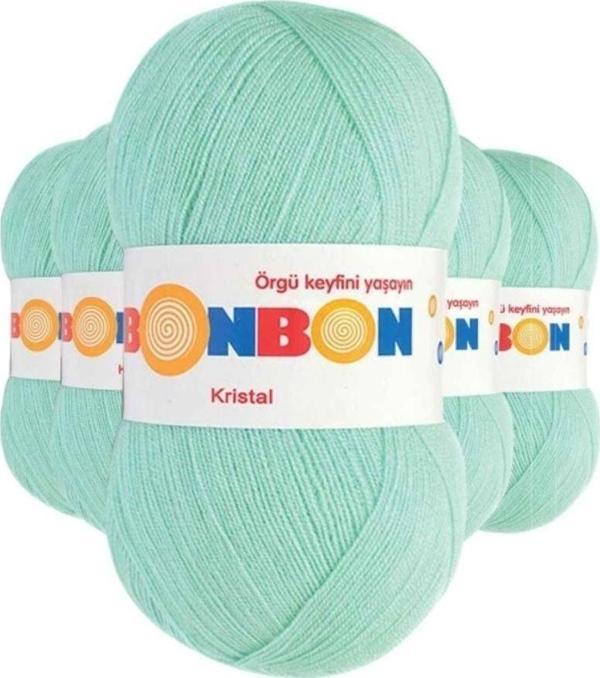Mbb E-Ticaret 5 Adet Kristal El Örgü Lif İpi Su Yeşili 98329 - Image 1
