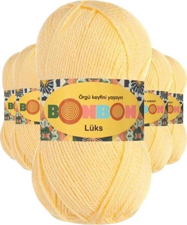Mbb E-Ticaret 5 Adet Lüks Patik İpi Yünü Bebe Sarı 98292 - Image 1