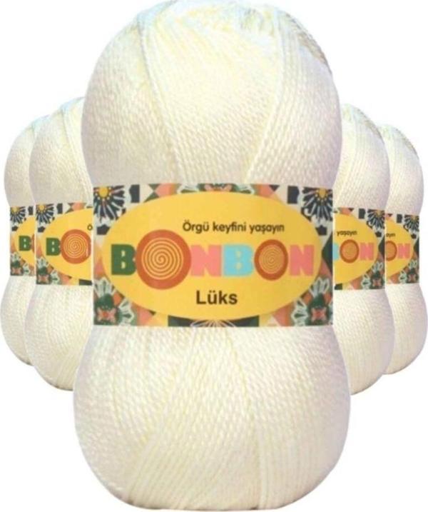 Mbb E-Ticaret 5 Adet Lüks Patik İpi Yünü Ekru 98300 - Image 1