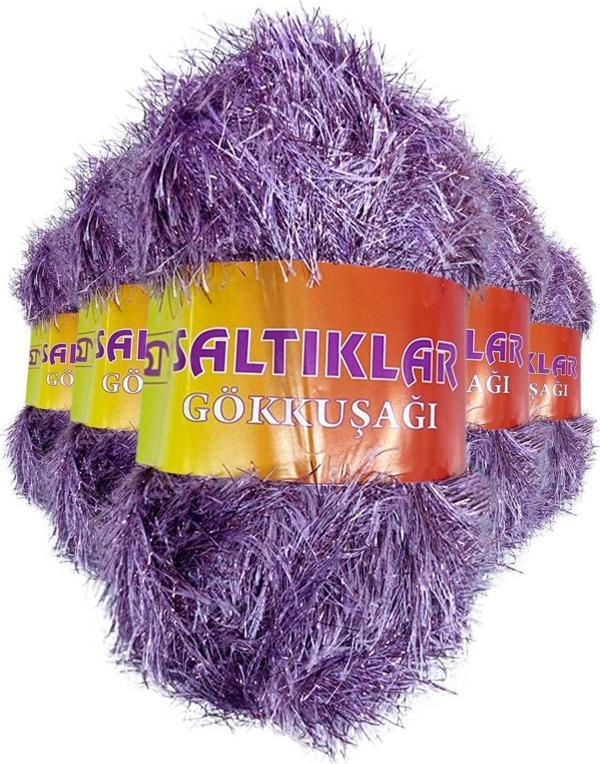 Saltıklar 5 Adet Gökkuşağı El Örgü Ipi Yünü 25 - Image 1