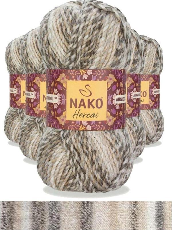 Mbb E-Ticaret 5 Adet Hercai Ebruli Hırka Kazak Atkı Bere El Örgü İpi Yünü 7309 - Image 1