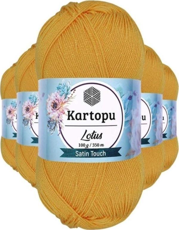 Mbb E-Ticaret 5 Adet Lotus Bikini Büstiyer Bluz Örgü İpi K318 Koyu Sarı - Image 1