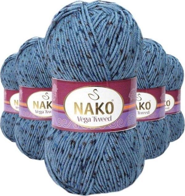Mbb E-Ticaret 5 Adet Vega Tweed Premium Akrilik El Örgü İpi Yünü No: 31764 - Image 1