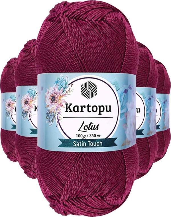 Mbb E-Ticaret 5 Adet Lotus Bikini Büstiyer Bluz Örgü Ipi K747 Mürdüm - Image 1