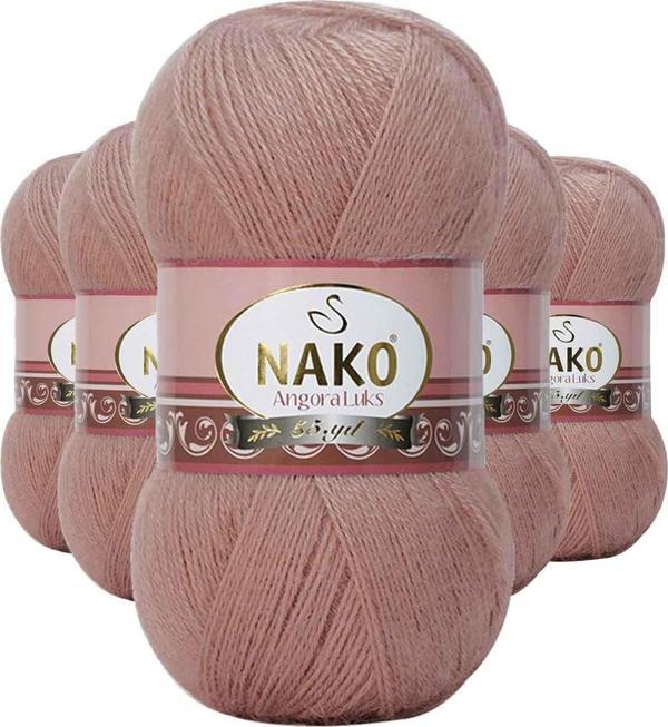 Angora 5 Adet Lüks El Örgü İpi Bronz 11054 - Image 1