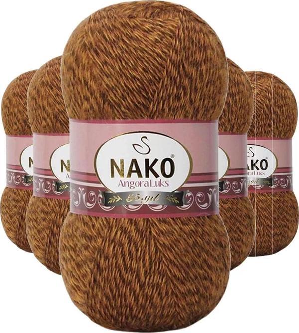 Angora 5 Adet Lüks El Örgü İpi Hardal Muline 21361 - Image 1
