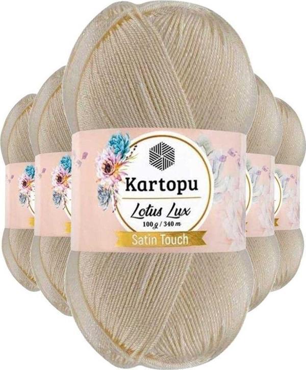 Mbb E-Ticaret 5 Adet Lotus Lux Bikini Büstiyer Bluz Simli Örgü Ipi K025 Krem - Image 1